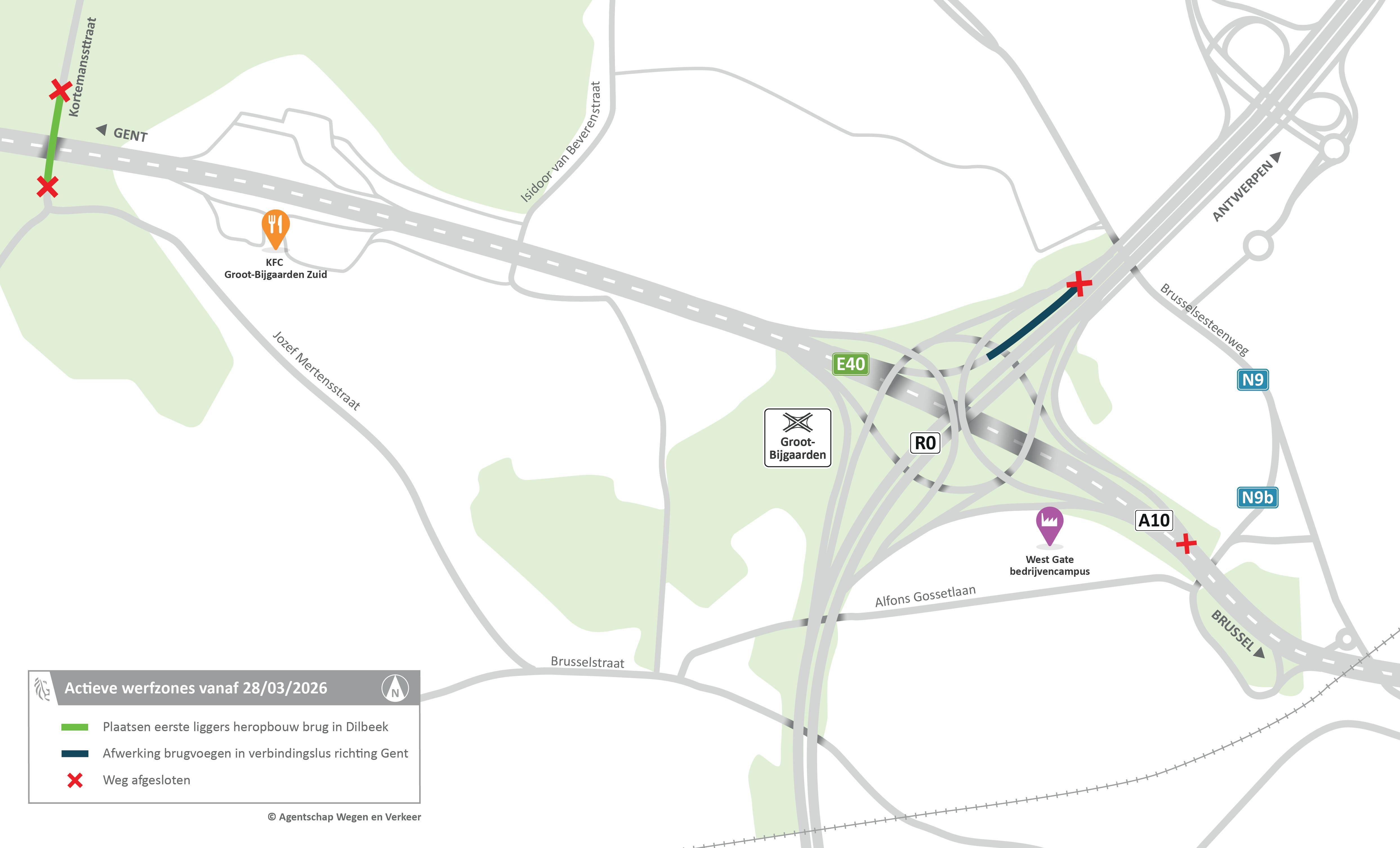 Asfalteringswerken uitgesteld: twee werven worden in het weekend van 28-30 maart uitgevoerd in plaats van drie