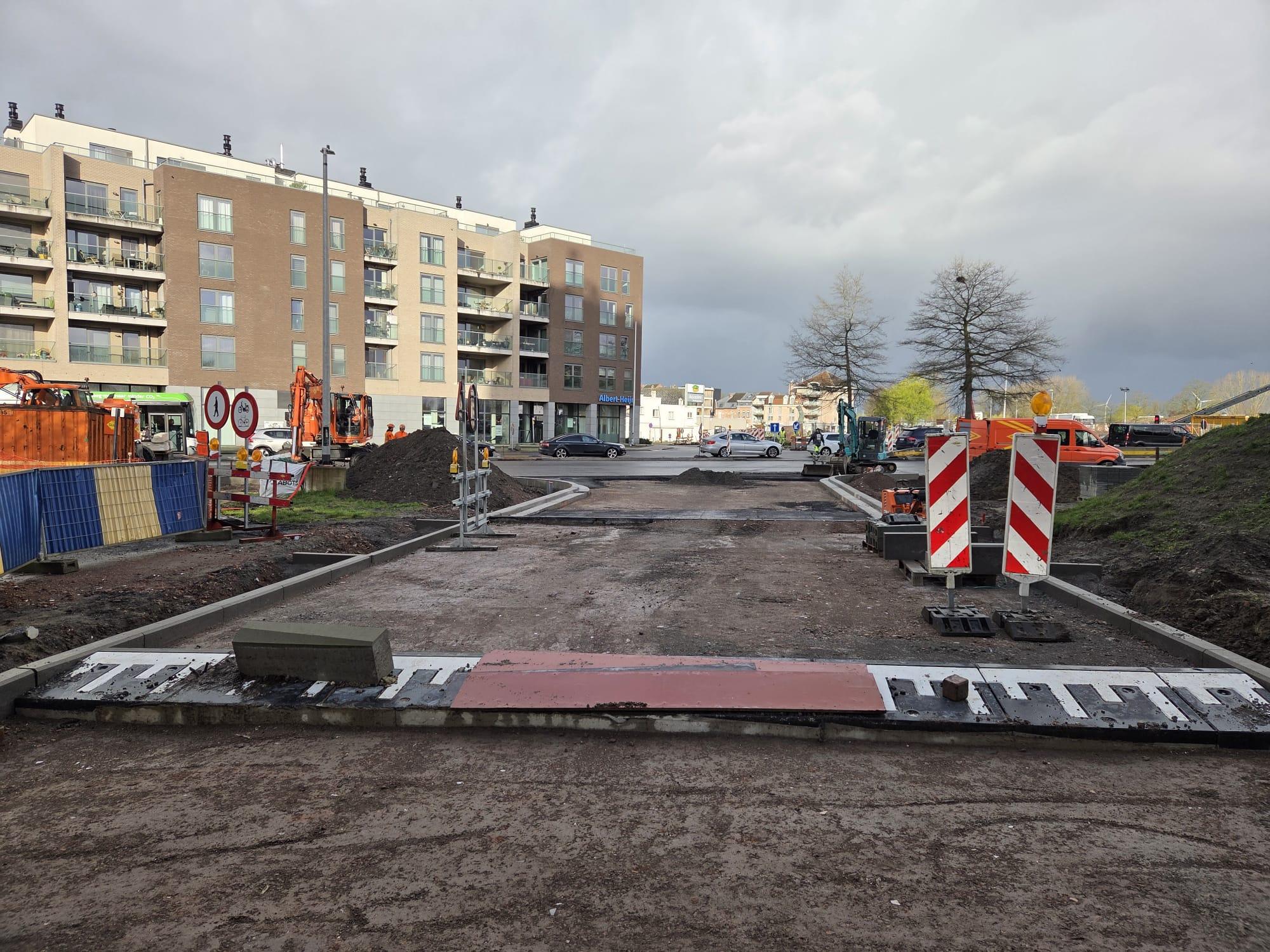 Werfsituatie aan de Mechelse Poort.
