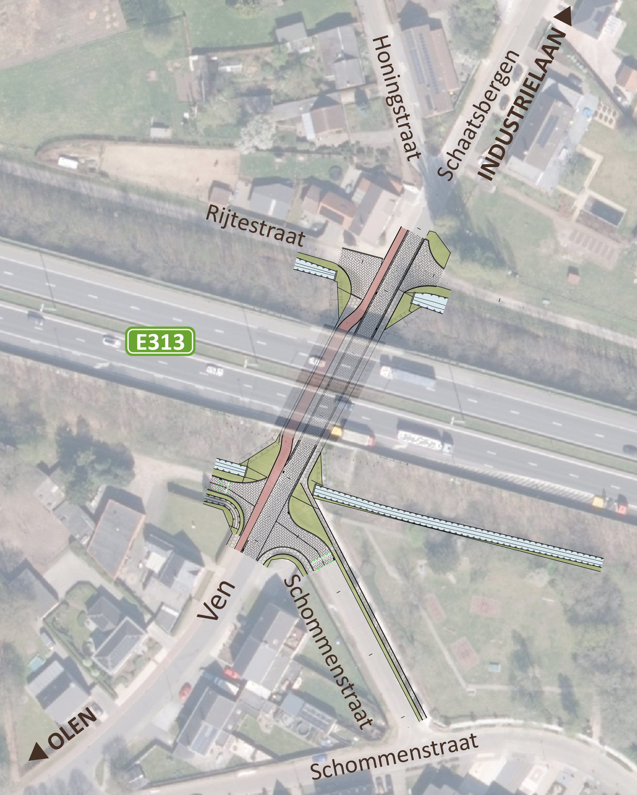 E313 Brug Ven Olen - Ontwerpplan