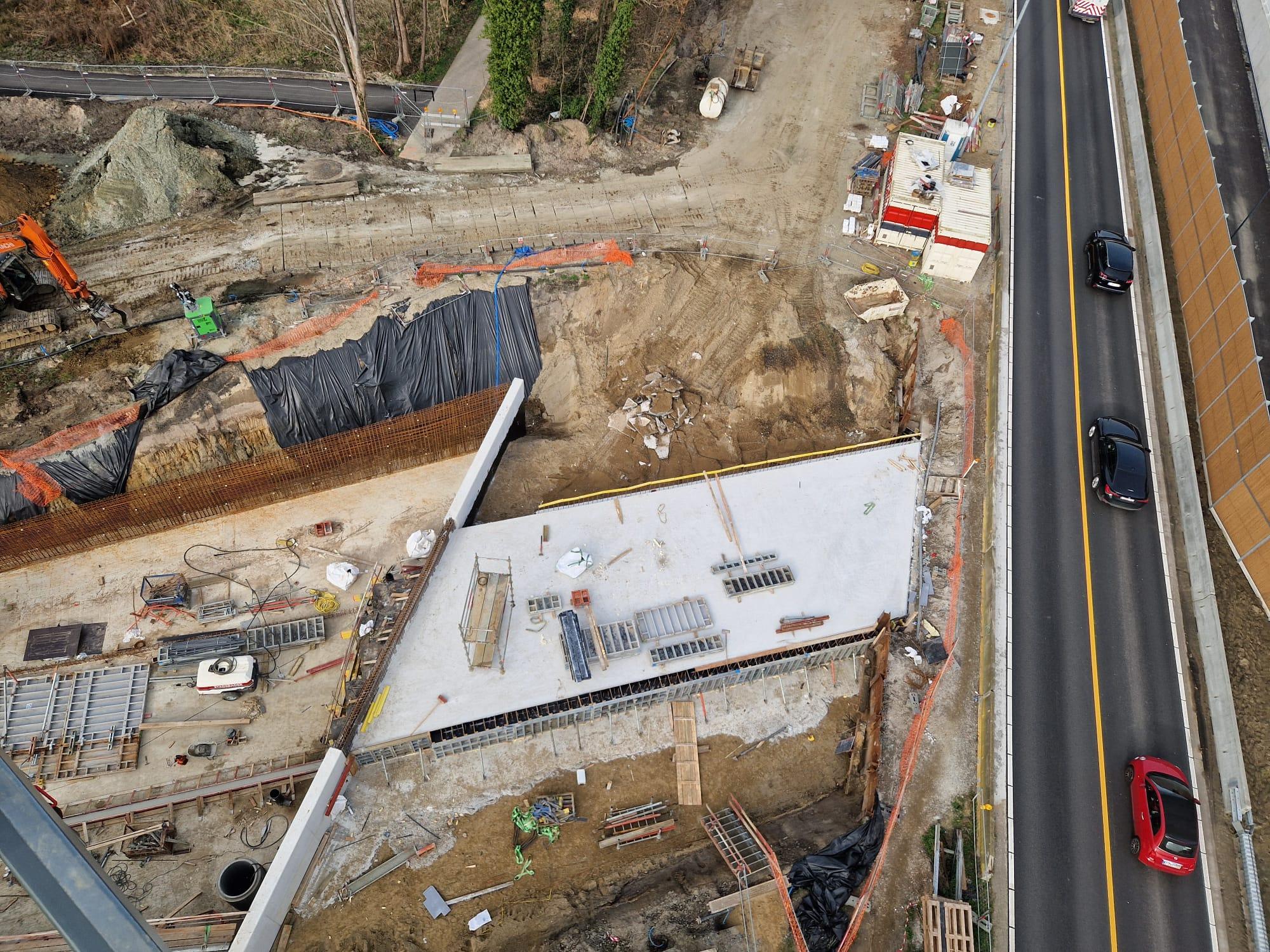 Bouw fietstunnel onder N171 aan kant Pierstraat