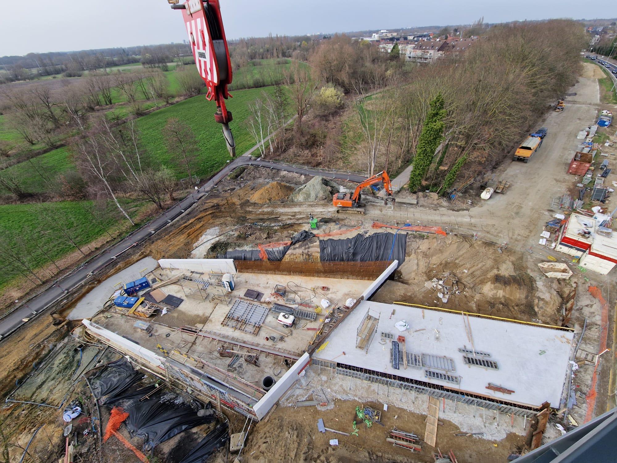 Bouw fietstunnel onder N171 aan kant Pierstraat