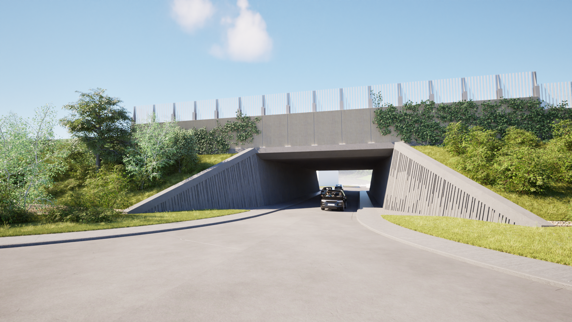 E313 Brug Gemeentestraat Westerlo - impressie vanaf de Nijverheidsstraat