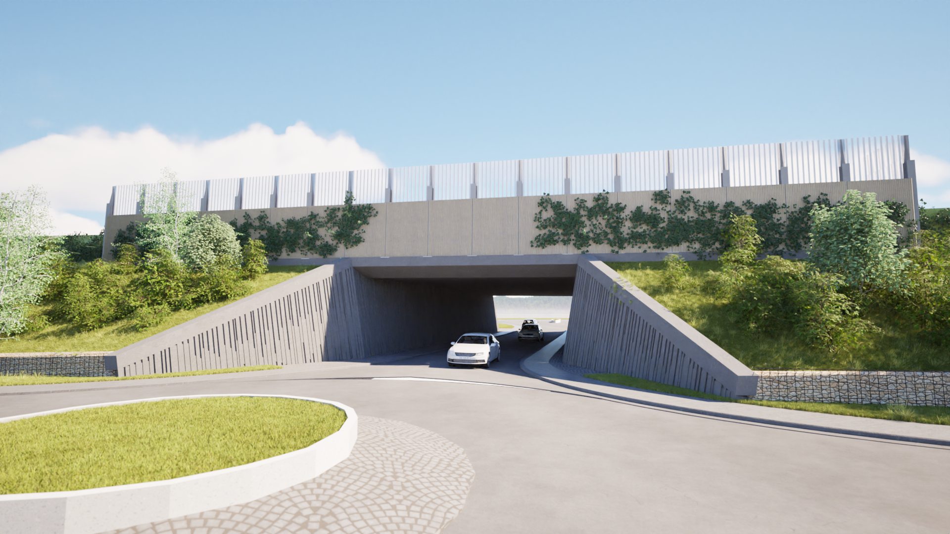 E313 Brug Gemeentestraat Westerlo - impressie vanaf de Gemeentestraat en Brugstraat