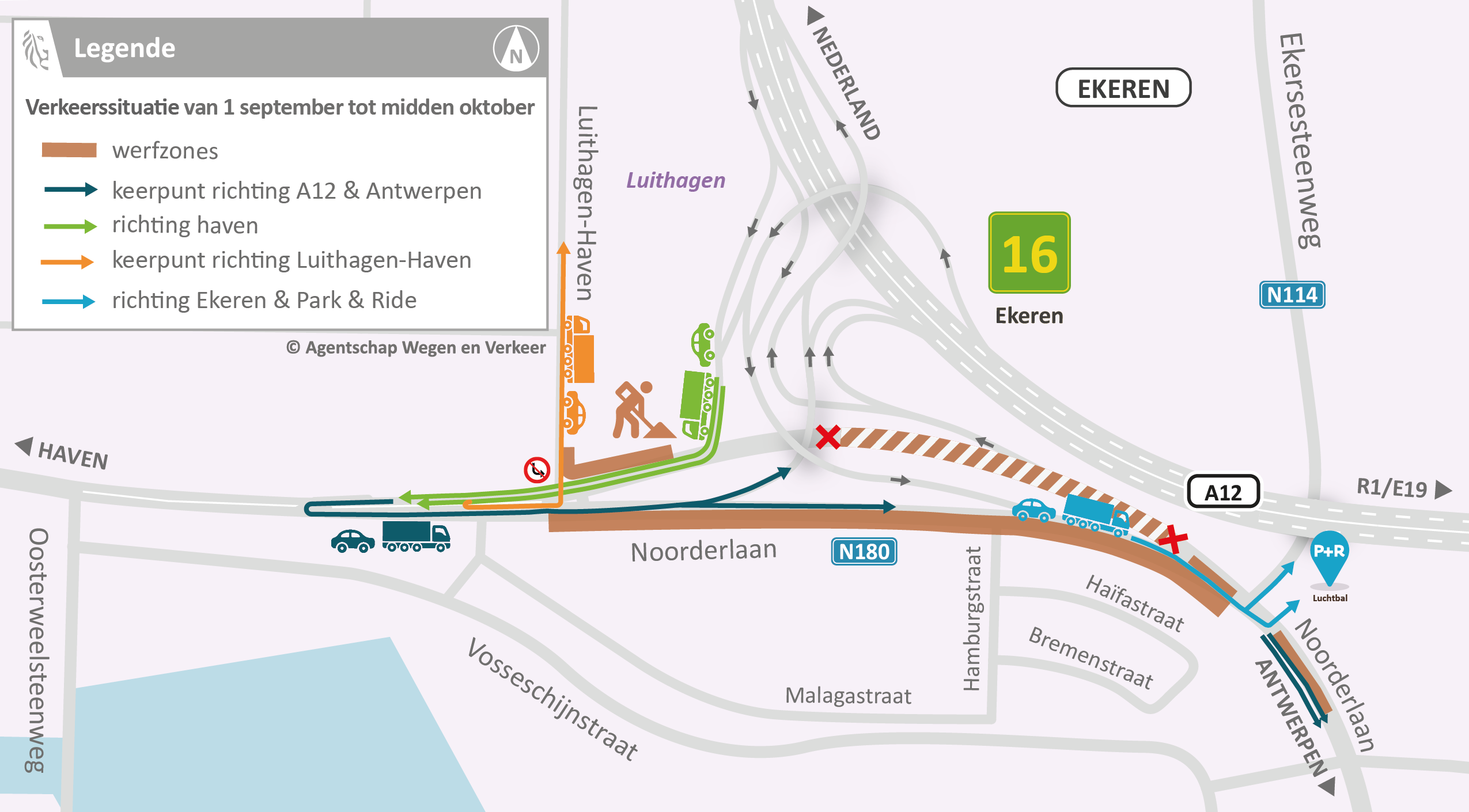 Verkeerssituatie 1 september - midden oktober