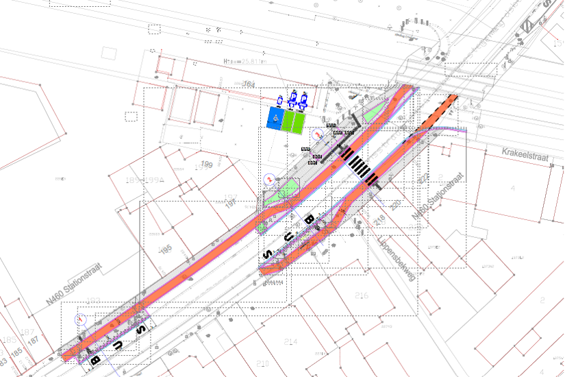 Hoppinpunt op Stationsstraat (N460) in Haaltert - ontwerpplan