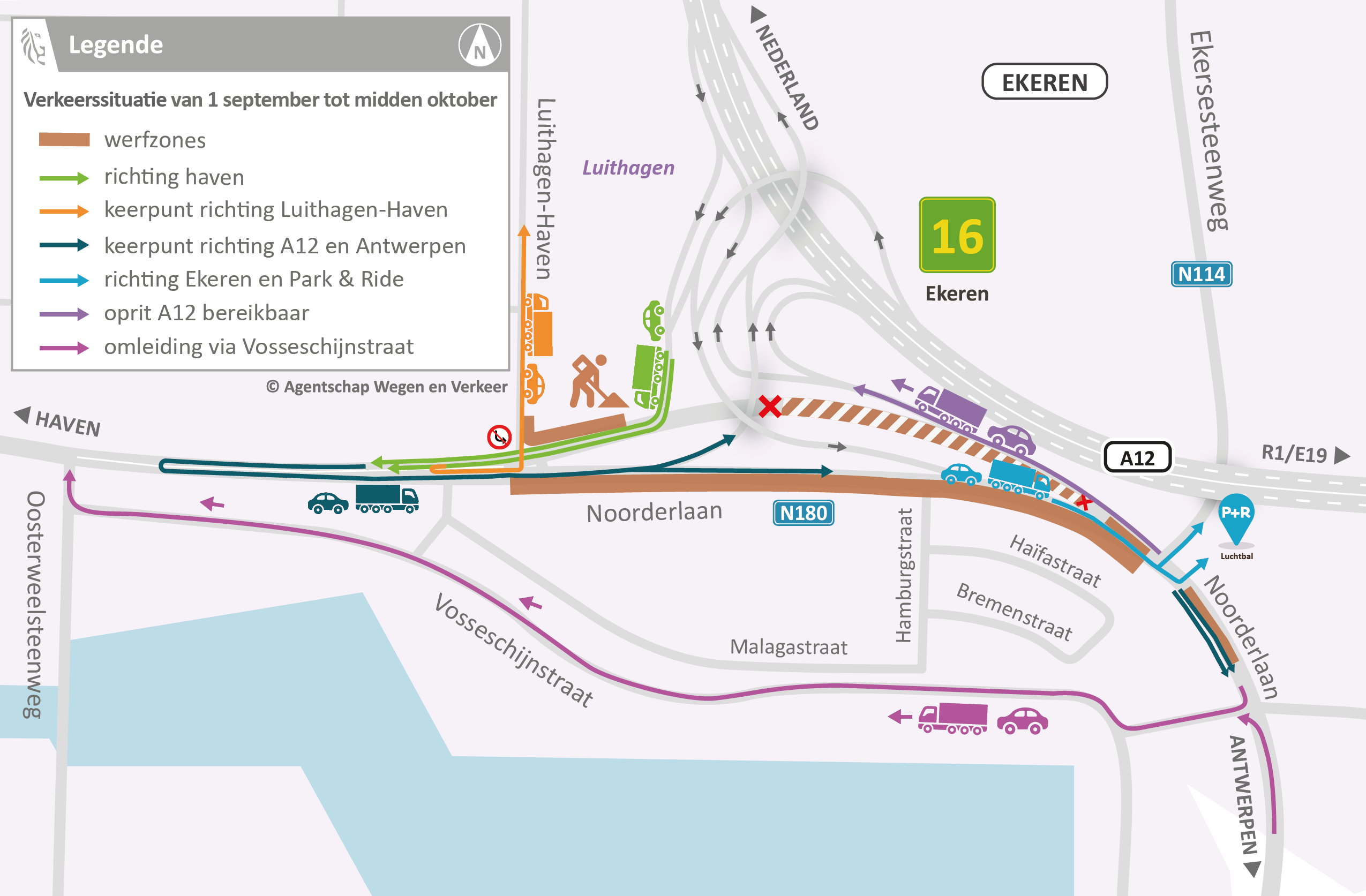 Verkeerssituatie 1 september - midden oktober