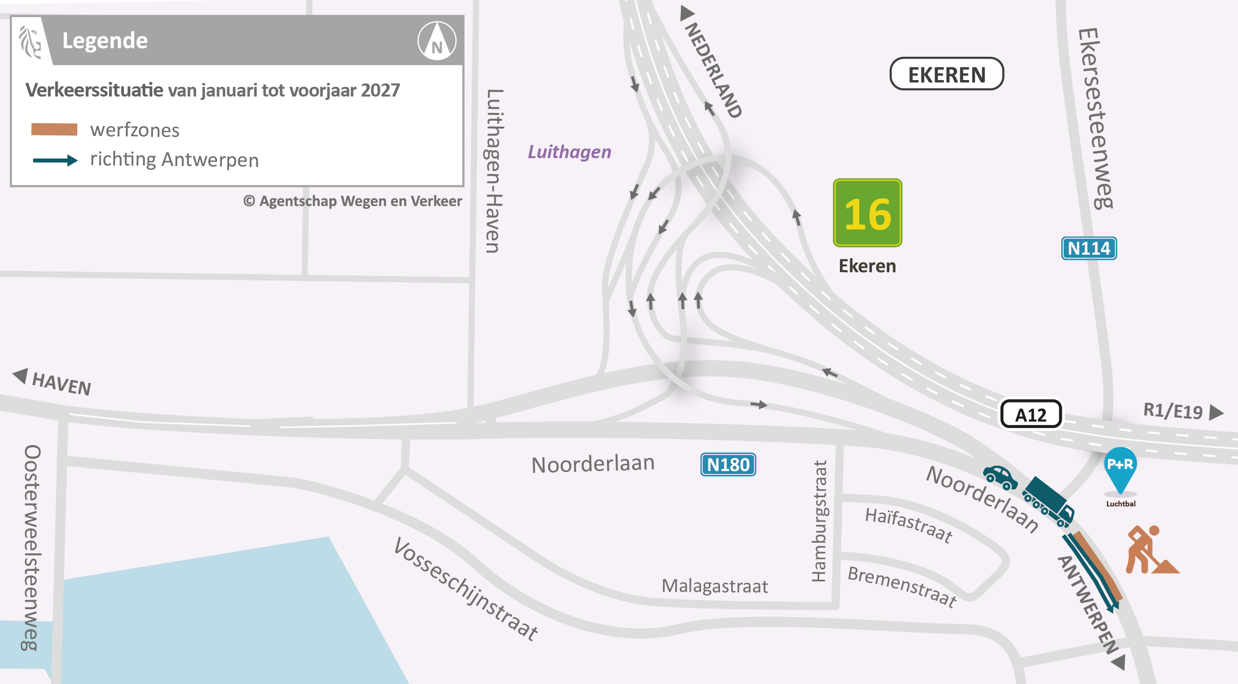 Noorderlaan - verkeerssituatie januari 2027 - voorjaar 2027