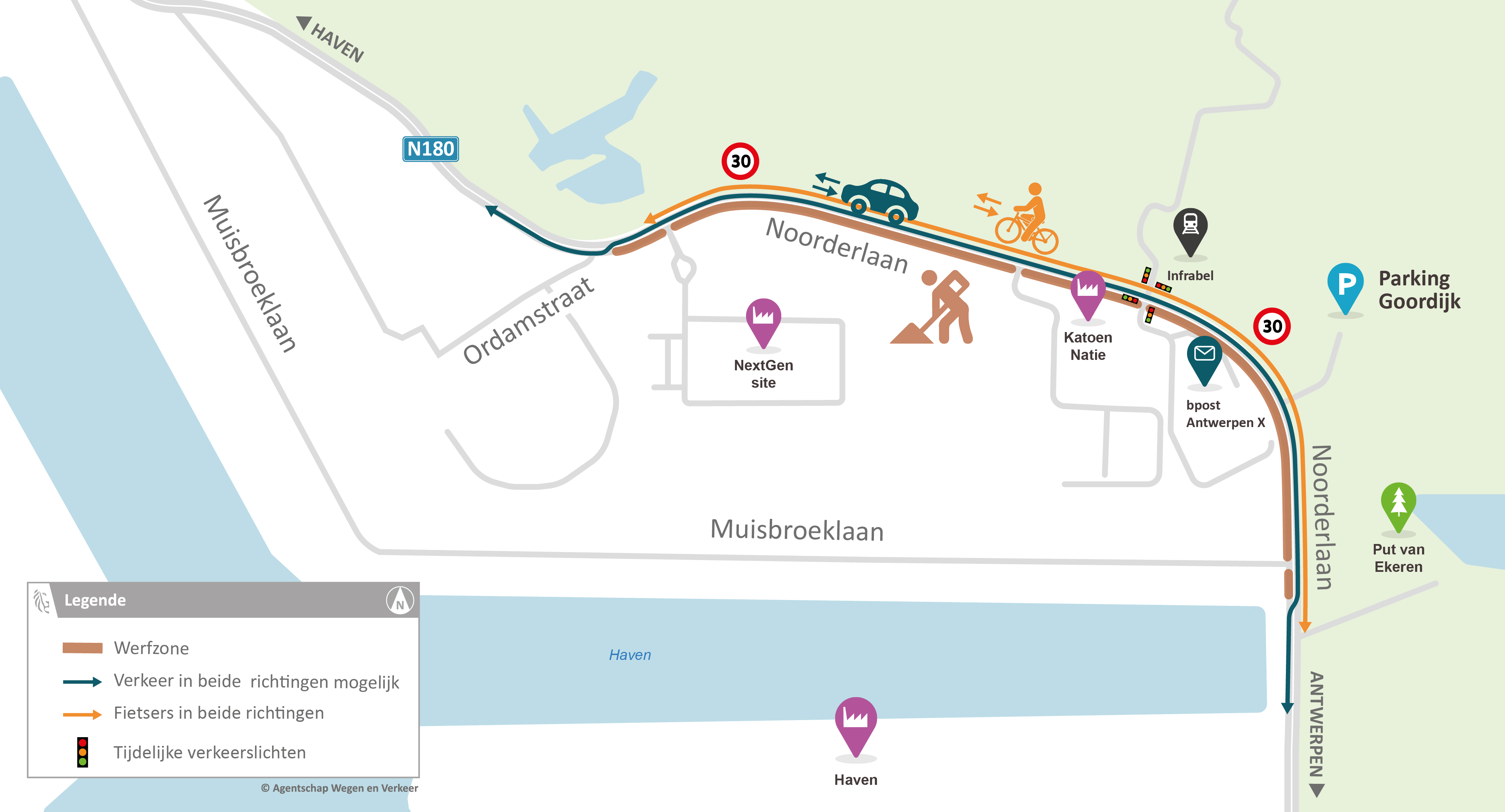 Noorderlaan (N180) - verkeerssituatie vanaf 3 oktober