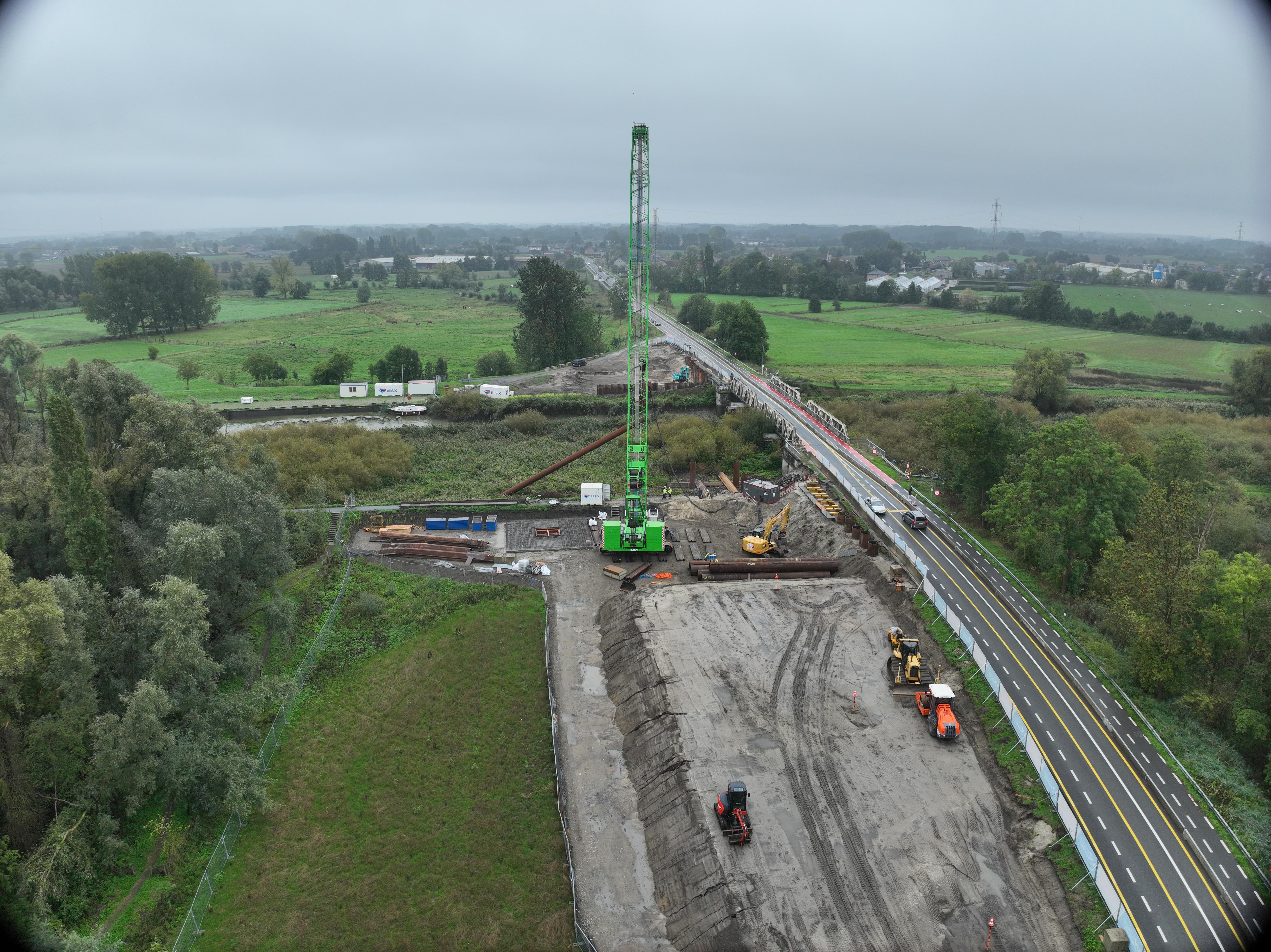 Dronebeelden werf eind september.