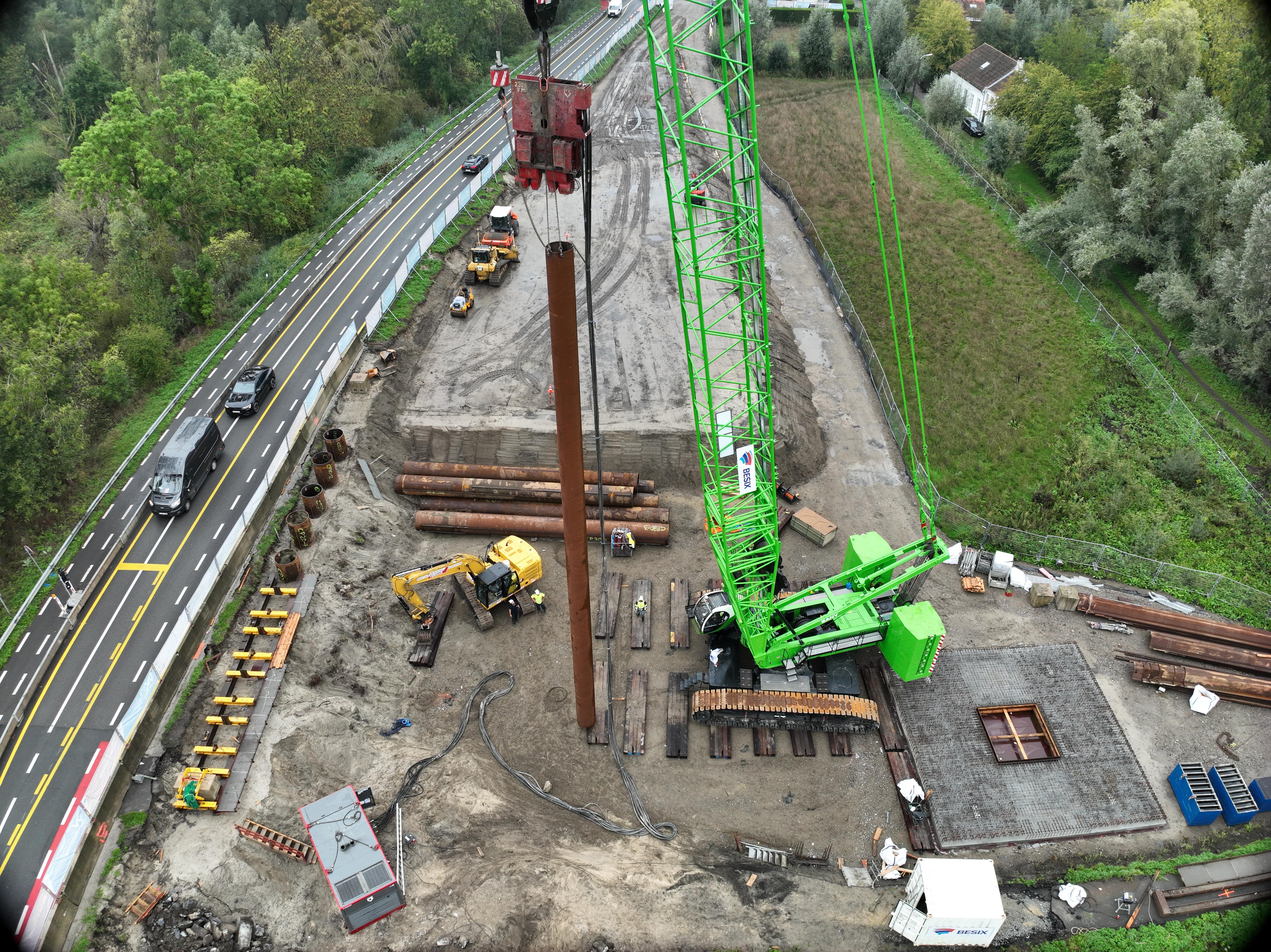 Dronebeelden werf eind september.