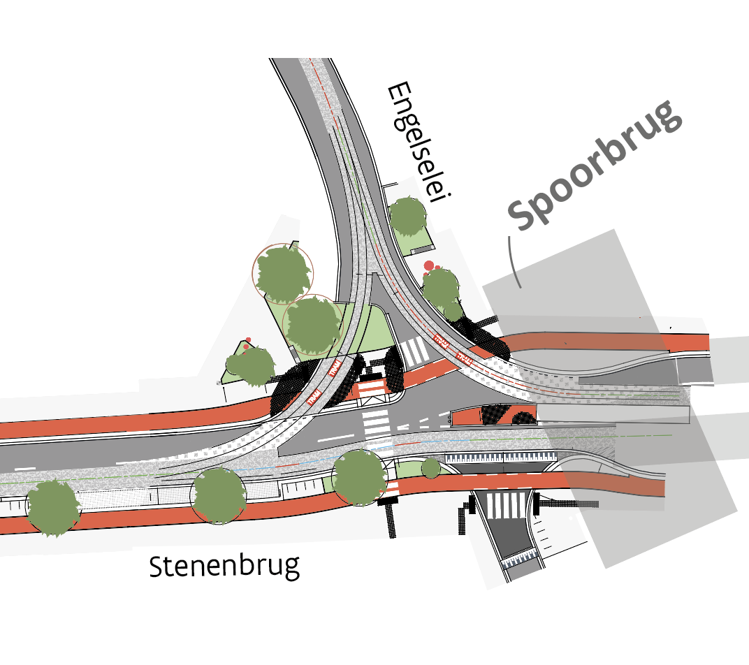 Ontwerpplan - Kruispunt Stenenbrug met Engelselei