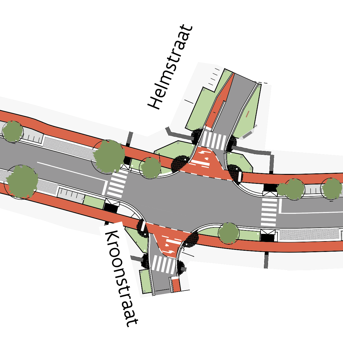 Ontwerpplan - Kruispunt Helmstraat