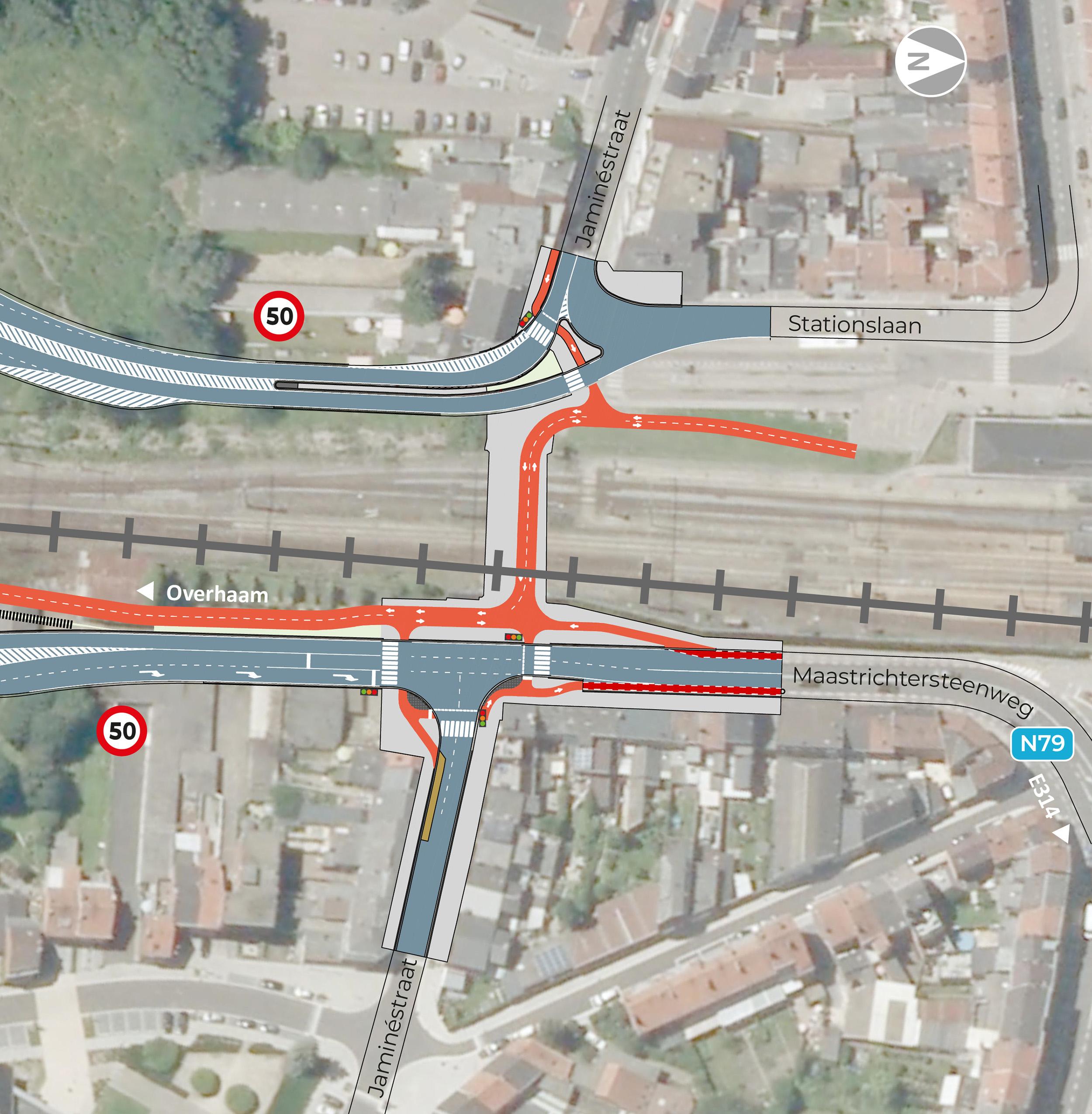 Kruispunt Maastrichtersteenweg - ontwerp zuidoostelijke omleidingsweg